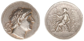 The Seleukid Kingdom - Antiochos II (261-246 BC) - AR Tetradrachm (Seleukeia on the Tigris, 17.18 g) - Diademed head of Antiochos I right / Apollo, te...