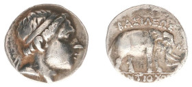 The Seleukid Kingdom - Antiochos III The Great (223-187 BC) - AR Drachm (Ekbatana, 4.05 g) - Diademed head right / Elephant to right, monogram to oute...