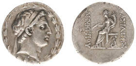 The Seleukid Kingdom - Demetrios I Soter (162-150 BC) - AR Tetradrachm (Antioch, c. 162-154, 16.53 g) - Diademed head right within wreath / Tyche with...