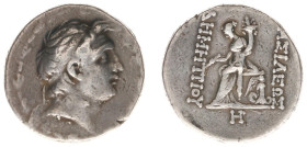 The Seleukid Kingdom - Demetrios I Soter (162-150 BC) - AR Tetradrachm (Antioch, 16.66 g) - Diademed head right / Tyche, fully clothed, seated left, h...