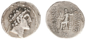 The Seleukid Kingdom - Alexander I Balas (150-145 BC) - AR Tetradrachm (Antioch, 150-149 BC, 16.32 g) – Diademed head right / Zeus enthroned left hold...