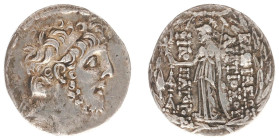 The Seleukid Kingdom - Antiochos IX Kyzikenos (113-95 BC) - AR Tetradrachm (Antioch 110-109 BC, 16.01 g) - Diademed head right / Athena Nikephoros sta...