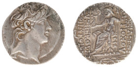 The Seleukid Kingdom - Antiochos X (94-92 BC) - AR Tetradrachm (Antioch, 15.98 g) - Diademed head right / Zeus enthroned left holding Nike and sceptre...