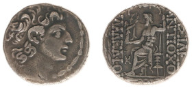 The Seleukid Kingdom - Antiochos XIII Asiatikos (69-64 BC) - AR Tetradrachm (Antioch, 15.39 g) - Diademed head right / Zeus enthroned left holding Nik...