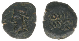 Kings of Armenia - Tiridates II (c. AD 217-252) - AE22 (6.33 g.) - Bearded head of Tiridates II to left, wearing four-pointed tiara tied with a diadem...
