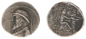 The Parthian Kingdom - Mithradates II (123-88 BC) - AR drachm (4.05 g.). Ekbatana mint. Bare-headed bust left with medium beard wearing diadem, earrin...