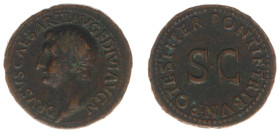Roman Imperial Coinage - Drusus Minor (14 BC - 23 AD) - AE As (Rome AD 22-23, 11.01 g) - DRVSVS CAESAR TI AVG F DIVI AVG N Bare head of Drusus left / ...
