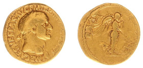 Roman Imperial Coinage - Vespasianus (69-79) - AV Aureus (Lugdunum AD 72, 7.02 g) - IMP CAES VESPAS AVG PM TRP IIII PP COS IIII Laureate head right / ...
