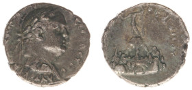 Roman Imperial Coinage - Vespasianus (69-79) - Cappadocia / Caesarea - AR Drachm (3.17 g) - Laureate head right / Nude figure holding globe and sceptr...
