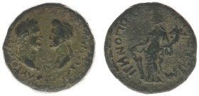 Roman Imperial Coinage - Domitianus (81-96) - Cilicia / Irenopolis-Neronias - With Domitia (AD 81-96) - AE23 / 1.5 Assaria (10.65 g) - Laureate head o...
