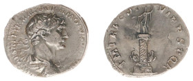Roman Imperial Coinage - Traianus (98-117) - AR Denarius (Rome AD 114-115, 2.89 g) - IMP CAES NER TRAIANO OPTIMO AVG GER DAC Laureate and draped bust ...