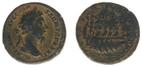 Roman Imperial Coinage - Marcus Aurelius (161-180) - AE As (AD 177, 10.00 g) - M ANTONINVS AVG GERM SARM TR P XXXI Laureate head right / IMP VIII COS ...