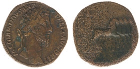 Roman Imperial Coinage - Commodus (177-192) - AE Sestertius (Rome AD 186, 23.36 g) - M COMMODVS ANT P FELIX AVG BRIT Laureate head right / PM TRP XI I...