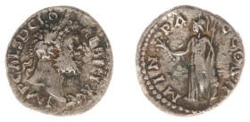 Roman Imperial Coinage - Clodius Albinus (193-197) - AR Denarius (Lugdunum AD 195-197, 2.47 g) - IMP CAES D CLO ALBIN AVG Laureate head right / MIN PA...
