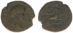 Roman Imperial Coinage - Septimius Severus (193-211) - Cappadocia / Caesarea - AE27 (14.69 g) - Laureate head right / Tyche enthroned left holding cor...