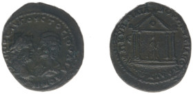 Roman Imperial Coinage - Caracalla (196-217) - Moesia Inferior / Markianopolis - With Julia Domna - AE28 (10.44 g) - Caracalla and Julia Domna face to...