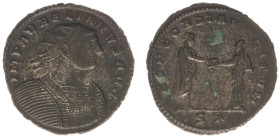 Roman Imperial Coinage - Aurelianus (270-272) - Bill. Antoninianus (Milan 272, 3.73 gm.) - Radiate and cuirassed bust right / Aurelianus standing righ...