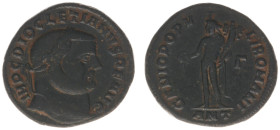 Roman Imperial Coinage - Diocletianus (284-305) - AE Follis (Antioch AD 299-300, 9.12 g) - IMP C DIOCLETIANVS PF AVG Laureate bust right / GENIO POPVL...