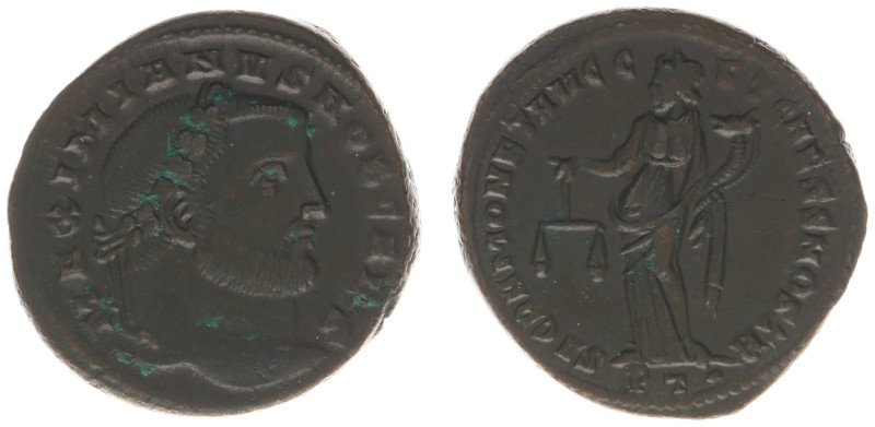 Roman Imperial Coinage - Maximianus (285-310) - Bill. Follis (Ticinum 300-303, a...