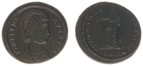 Roman Imperial Coinage - Helena - AE Follis (Treveri AD 326, 3.42 g) - FL HELENA AVGVSTA Diademed and draped bust right / SECVRITAS REIPVBLICE Securit...
