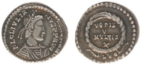 Roman Imperial Coinage - Julianus II Apostata (355-363) - AR Siliqua (Lugdunum AD 360-361, 1.88 g) - Pearl-diademed and draped bust right / VOTIS V MV...