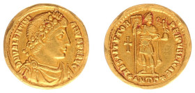Roman Imperial Coinage - Valentinianus I (364-375) - AV Solidus (Antioch AD 364, 3.89 g) - DN VALENTINIANVS PF AVG Rosette-diademed, draped and cuiras...