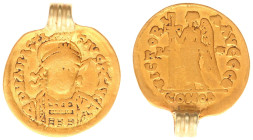 Byzantine Coinage - Anastasius (491-518) - Ostrogothic coinage - Theodoric (AD 493-526), issued in the name of Anastasius I - AV Solidus (Rome, 4.05 g...