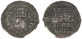 Byzantine Coinage - Michael III 'The Drunkard' (842-867) - AR Miliaresion (Constantinople c AD 866-867, 1.90 g) - Cross potent set on three steps, pel...