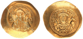 Byzantine Coinage - Michael VII Ducas (1071-1078) - AV Histamenon Nomisma (Constantinople, 4.33 g) - Bust of Christ facing, nimbate, raising right han...
