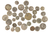 Ancient coins in lots - Greek / Hellenistic coinage - An interesting lot 'ancient' (contemporary) (alleged) Hellenistic forgeries and restrikes includ...