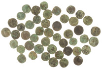 Ancient coins in lots - Roman coinage - A larger lot with Roman Sestertii: Faustina Minor, Philippus I Arabs, Antoninus Pius, Traianus, Juli Mamaea, M...