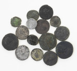 Ancient coins in lots - Roman coinage - A small collection of Roman coins, also Nikopolis: 5 Antoniniani (Maximinianus (2), Probus, Traianus Decius, H...