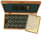 Ancient coins in lots - Roman coinage - A luxury wooden presentation box with the 'Roman Empire 20 Emperor Collection' with 20 coins of the emperors S...
