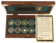 Ancient coins in lots - Miscellaneous - A luxury wooden presentation box '12 Religions of the ancient World' with 12 coins (several religions) in silv...