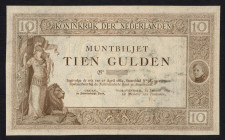 Banknotes Netherlands - 10 Gulden 1897 Convertible treasury note brown PROOF (cf. Mev. 34 / cf. AV 24 / PL29.p2 / cf. Pick 2) - both sides printed - w...