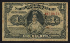 Banknotes Netherlands Oversea - Nederlands-Indië - 1 Gulden 3 november 1919 Muntbiljet Wilhelmina (P. 100 / Mev. 160a / PLNI19.1a) - stamped titles - ...