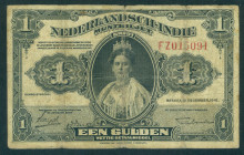Banknotes Netherlands Oversea - Nederlands-Indië - 1 Gulden 13 december 1919 Muntbiljet Wilhelmina (P. 100 / Mev. 160b / PLNI19.1b ) - small sign. Tal...