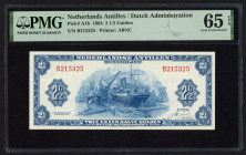 Banknotes Netherlands Oversea - Nederlandse Antillen - 2½ Gulden 1964 Ship in dock (P. A1b / PLNA12.2c) - PMG Gem. UNC 65 EPQ