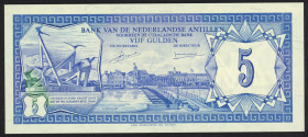 Banknotes Netherlands Oversea - Nederlandse Antillen - 5 Gulden 23.12.1980 Curacao (P. 15a / PLNA17.1c) - UNC