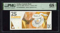 Banknotes Netherlands Oversea - Aruba - 25 Florin 1993 - Rattlesnake at right ( P. 12) - Superb Gem. UNC 68 EPQ