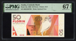Banknotes Netherlands Oversea - Aruba - 50 Florin 1.12.2003 Uil (P. 18a) - Super Gem. UNC 67 EPQ
