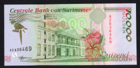 Banknotes Netherlands Oversea - Suriname - 10.000 Gulden 5.10.1997 (P. 145 / PLS21.9b) - Total 3 pcs. in a.UNC/UNC