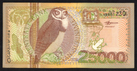Banknotes Netherlands Oversea - Suriname - 25000 Gulden 1.1.2000 Owl (P. 154) - a.VF