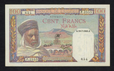 World Banknotes - Algeria - 100 Francs 19.7.1945 (P. 88) - washed - XF.