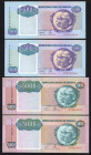 World Banknotes - Angola - 500 (2x), 5.000 (2x), 10.000 (2x), 50.000 (2x) Kwanzas 4.2.1991 (P. 128 both are replacements, 130, 131, 132) - Total 8 pcs...