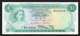 World Banknotes - Bahamas - Bahamas Government - 1 Dollar L.1965 Queen Elizabeth II (P. 18b) - 3 sign. - UNC