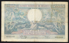World Banknotes - Belgium - 10.000 Francs = 2000 Belgas 04.08.1942 - Blue on pink underprint (P. 105) - Fine