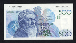 World Banknotes - Belgium - 500 Francs ND 1982-98 (P. 143) UNC