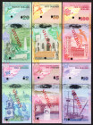 World Banknotes - Bermuda - 2 - 5 - 10 - 20 - 50 - 100 Dollars 2009 (P. 57s, 58s, 59s, 60s, 61s, 62s) -"Onion" Specimen set - #1877 out of 2000 sets -...