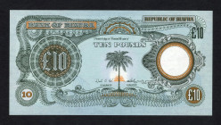 World Banknotes - Biafra - 10 Pounds ND (1969) Remainder (P. 7b) - UNC.